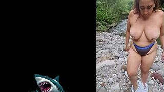 Venezuelan Stepmom Fucks Raw by Riverside Without Condom