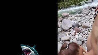 Venezuelan Stepmom Fucks Raw by Riverside Without Condom