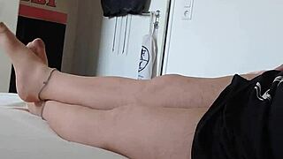 nightgown nylon boy shows off pantyhose legs and toes 😘👅🦶