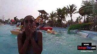 Creampie Cumshot Fills Cute Amateur Thai Teen Girlfriend After Pool Fun With Boyfriend