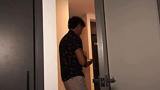 Stepson catches skinny stepsis fingering herself needs to pound her tight pussy