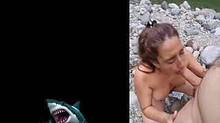 Venezuelan Stepmom Fucks Raw by Riverside Without Condom