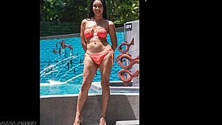 sindy modelin orange bikini but assfucked by shemale domme uh wait