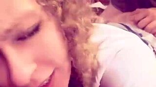 Wifey cheating milf gets bred hard on snapchat selfie 😏📱💦