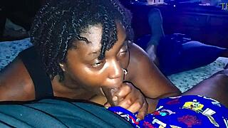 darkchocolatebarbie gave me sloppy 30min blowjob pro style wet monster cock cum