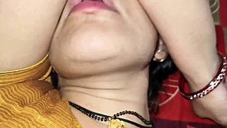 uncut indian couple moans through missionary sex close-up