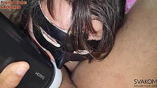 i suck his balls while svakom sam neo strokes his cock... sadoh20 code!