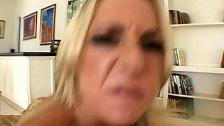 Beautiful Shaved Blonde American Slut Takes Monster Cock Facial In Heels And Cumshot Bliss