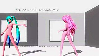 Hatsune Miku Luka Worlds End Dancehall Nude Mod Boobs Jiggle!