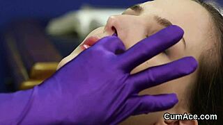 sexy babe gulps jizz facial load