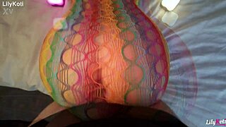 Horny gf with huge tits sucks in fishnets homemade?