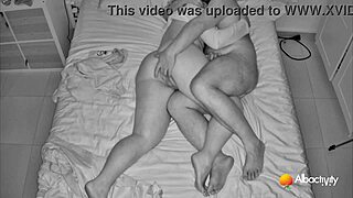 real latina couple slaps ass and masturbates wet pussy before bed