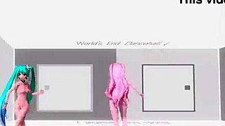 Hatsune Miku Luka Worlds End Dancehall Nude Mod Boobs Jiggle!
