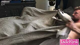 we sneaked a hot sensual fuck right in our bedroom