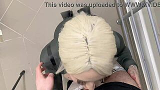 stranger housemate gets hard mouthfucked in public elevator