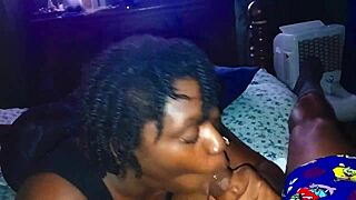 darkchocolatebarbie gave me sloppy 30min blowjob pro style wet monster cock cum