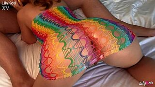 Horny gf with huge tits sucks in fishnets homemade?