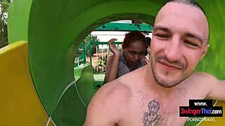 Creampie Cumshot Fills Cute Amateur Thai Teen Girlfriend After Pool Fun With Boyfriend