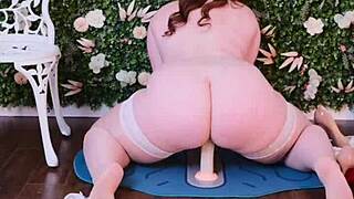 bea york's thick curvy ass bounces wildly on dildo compilation