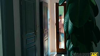 tiffany rousso sneaks ride on boy dominating quiet in kitchen shame4k