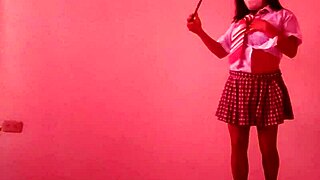 stepmom fulfills my student skirt fetish, shakes hot ass and moans wildly fantasizing fuck
