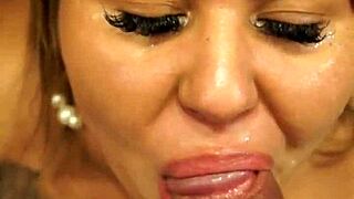 Lady Bee Chokes on Monster Cock Deepthroat Gagging Swallow Erotikaxxx