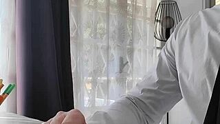 schoolgirl sextape lands her in director's office for hard punishment