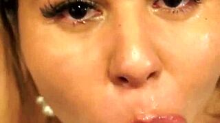 Lady Bee Chokes on Monster Cock Deepthroat Gagging Swallow Erotikaxxx