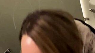 Wife Busted Anal Fucked Bent Over in Public Restroom Keeps Going