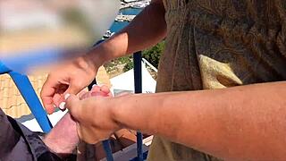 super hot milf handjobs monster cock to facial outdoors 😍💦