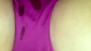 Panties pulled aside lips spread wide open