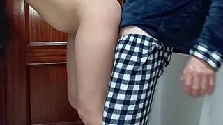 Young couple surprises with pov ass-to-mouth deepthroat from horny bitch leading to orgasm.