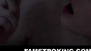 petite blonde teen stepdaughter with braces licks milf pussy!