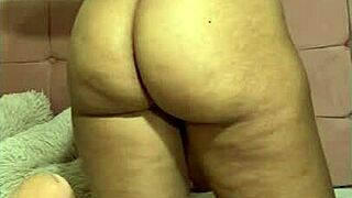 Latina teen stretches ass with monster black cock roleplay cum inside