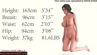 this american sex doll with fake tits feels so real when fucked hard