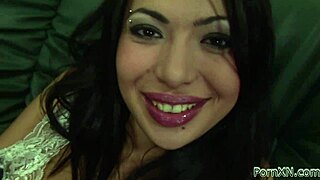 A cute petite Czech teen strips then gets fisted hard