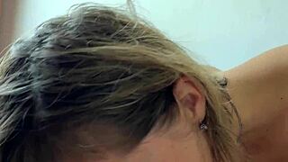 i caught my big tit blonde wife sucking my cock pov