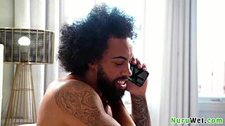 Lacey Jayne and James Angel make juicy nuru house call