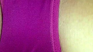 Panties pulled aside lips spread wide open