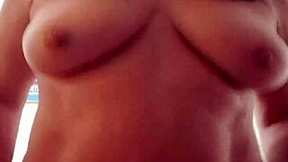 Hot wife humps pillow in homemade tease with natural tits