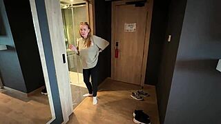 stepmom gasps as stepson blasts cumshot on her shocked hotel face