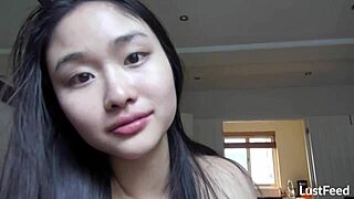 Ever seen an Asian teen's tight pussy take it raw?