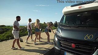 victoria gets fucked on beach road by libertine bus crew