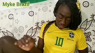 fernanda chocolate drops by myke brazil's for the cup game... total facial finish