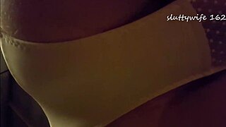 pervs check my mature wife's hairy panties thong upskirt tits