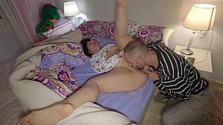 My hot wife fucks hard then swallows cumshot big pussy milf