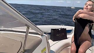wanna watch hot blonde's lingerie slip off as she fucks boat captain silly?