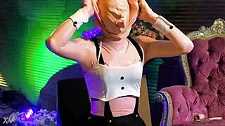 kigurumi rubber doll all bound up tight in latex