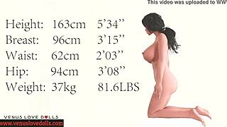 this american sex doll with fake tits feels so real when fucked hard