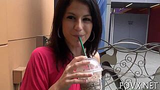 Watch this barely legal 18-year-old teen get roughly fucked pov tight pussy